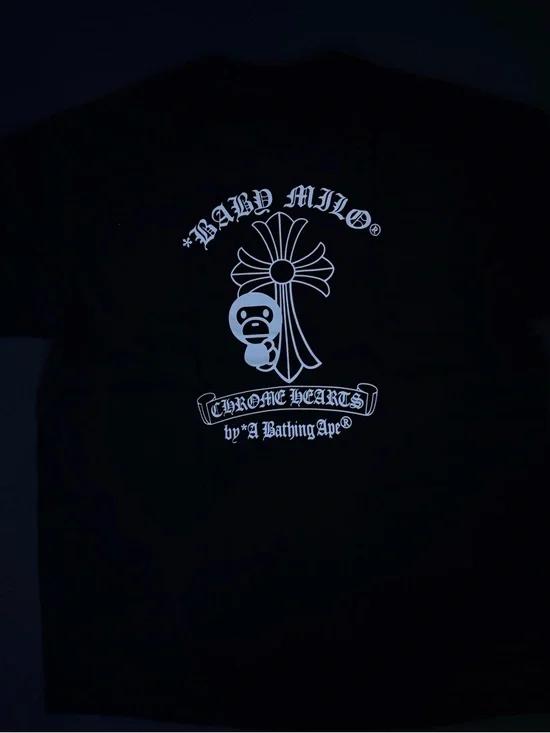 Chrome Hearts Black Tee with White Ape Logo Graphic - Picture 3 of 3